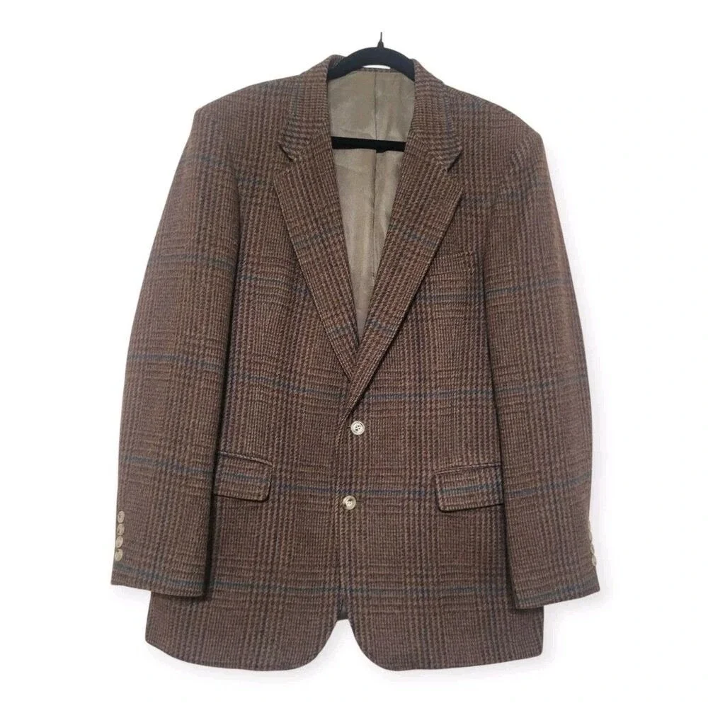 Frederick Clothiers Vintage Plaid Winter Sport Blazer Jacket- Wool? Sz 42L Mens